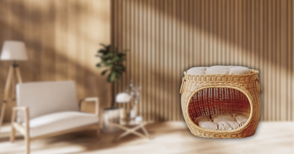 Rattan cat house